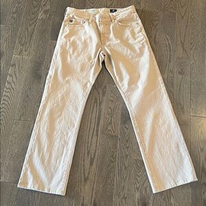 AG Adriano Goldschmied The Protégé Straight Leg Jeans Tan 30x29 Made in USA